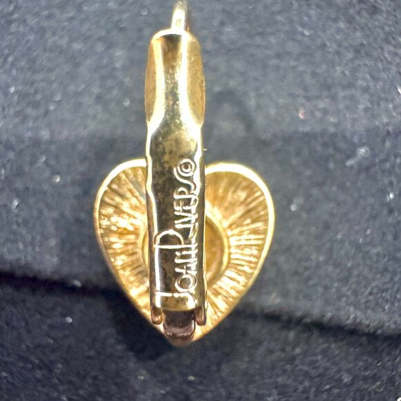 Joan Rivers 'Hearts & Flowers' Full Earring Set of 3 Pairs - Vintage - Picture 8 of 9